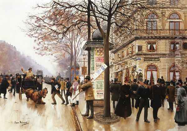 Street Scene Oil Painting - Jean-Georges Beraud