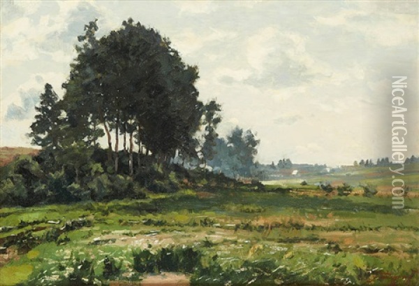 Vue Des Plaines De La Woluwe Oil Painting - Jean Baptiste de Greef