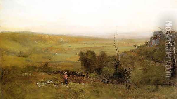 The Valley Oil Painting - George Inness