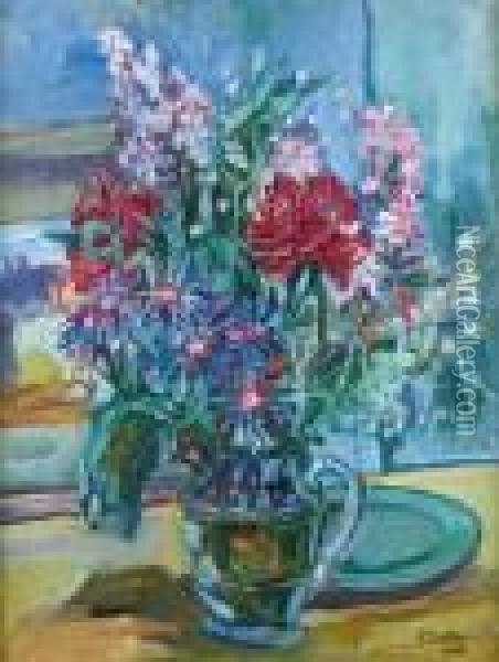 Grand Vase De Fleurs Oil Painting - Henri Epstein