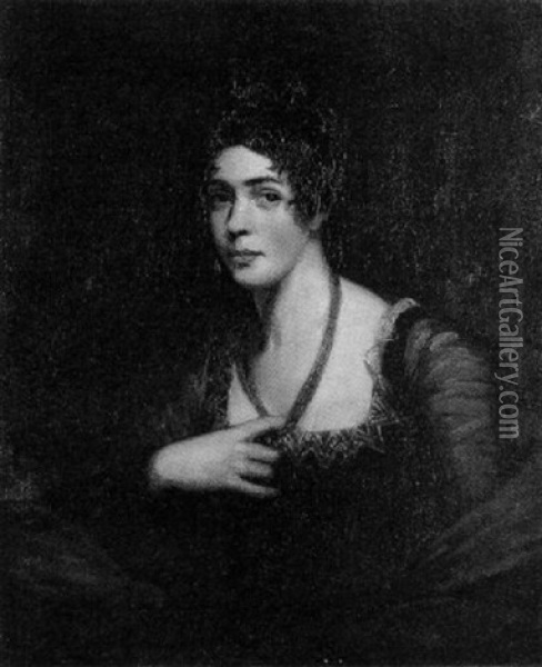 Portrait Of Mrs. Tierney, Nee Thorold Of Harmeston Hall, Yorkshire Oil Painting - Thomas Phillips