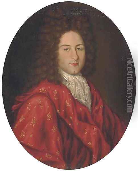 Portrait of a gentleman Oil Painting - Hyacinthe Rigaud