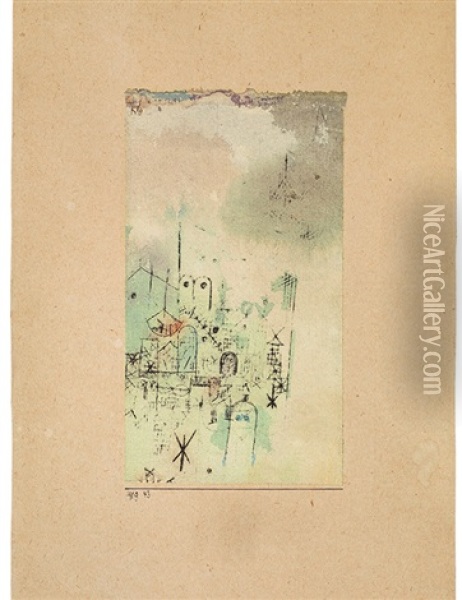 Skizze Einer Heiligen Stadt Oil Painting - Paul Klee