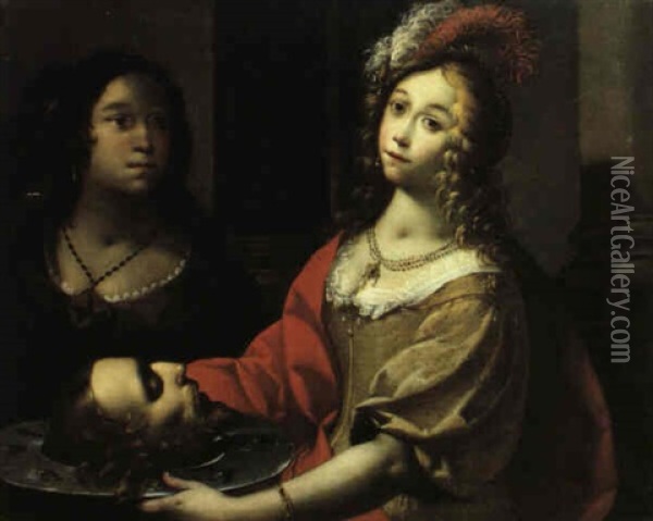 Salome Con La Testa Del Battista Oil Painting - Giovanni Stefano Danedi