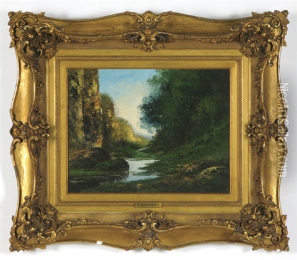 Les Roches Dans Le Foret Oil Painting - Gustave Courbet