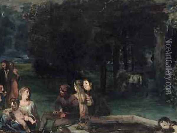 The Villa Borghese 1870-71 Oil Painting - Hans von Marees