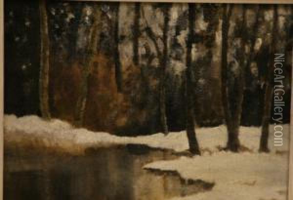 Winter, Belvoir Park Oil Painting - Hans, Jean Iten