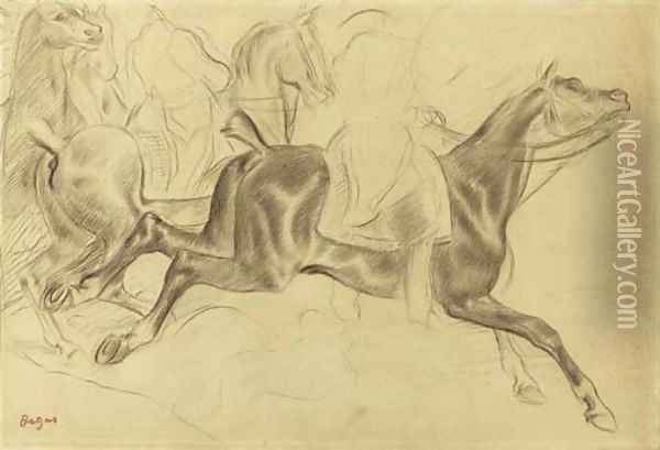 Cavaliers en habit Oil Painting - Edgar Degas