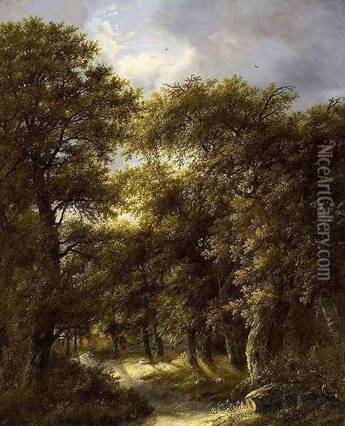 Wooded Landscape Oil Painting - Gillis Rombouts