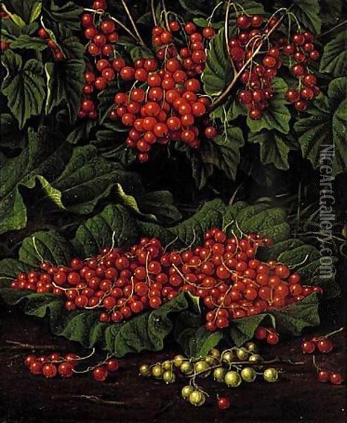 Red currants Oil Painting - Levi Wells Prentice