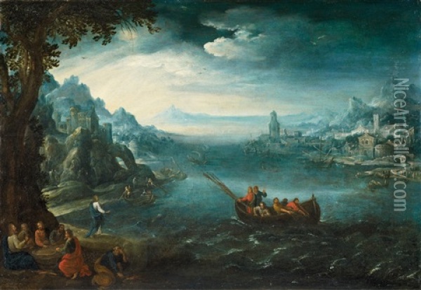 Landscape With The Calling Of The Apostles Oil Painting - Paul Bril