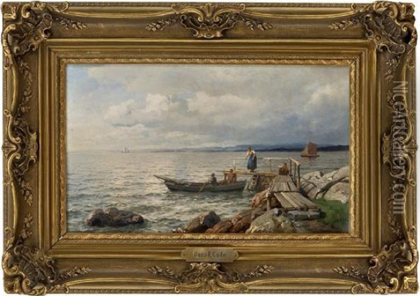 From Thechristianiafjord 1895 Oil Painting - Hans Fredrik Gude