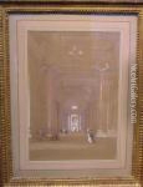 View In The Vatican Oil Painting - David Roberts