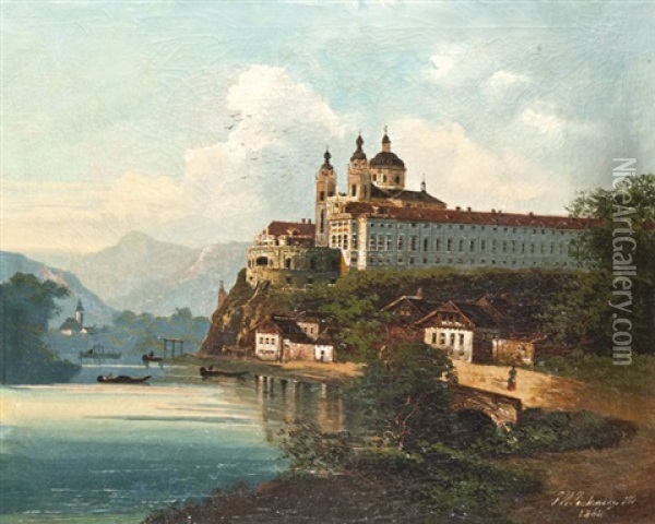 A Melki Apatsag Oil Painting - Johann Wilhelm Jankowski