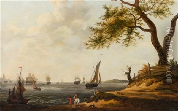 Harbour View, 1791 Oil Painting - Francis Holman