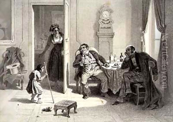 The Sale of Little Henry, plate 2 from 'Uncle Tom's Cabin' Oil Painting - Adolphe Jean-Baptiste Bayot