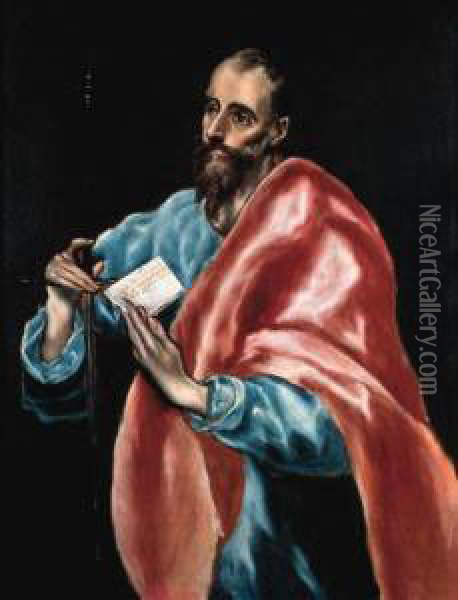 Saint Paul Oil Painting - El Greco (Domenikos Theotokopoulos)