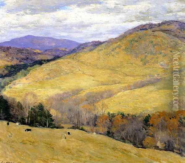 Vermont Hills, November Oil Painting - Willard Leroy Metcalf