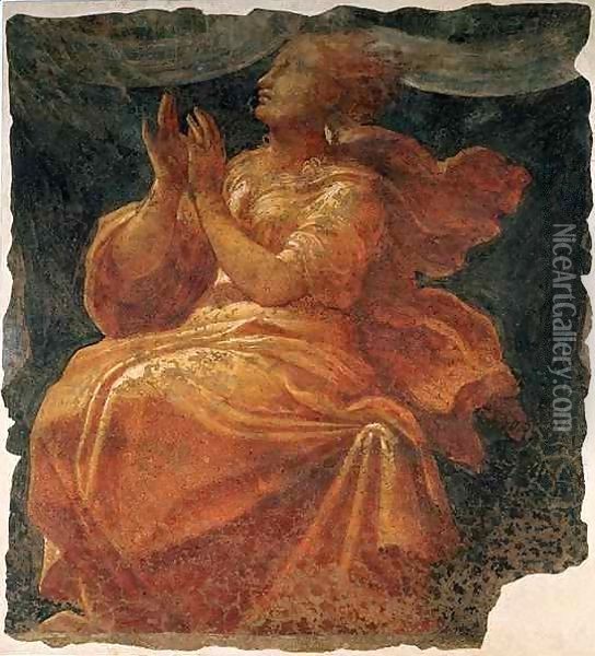 Allegorical figure of a Virtue 2 Oil Painting - Niccolo dell' and Fontana, Alberto Abate
