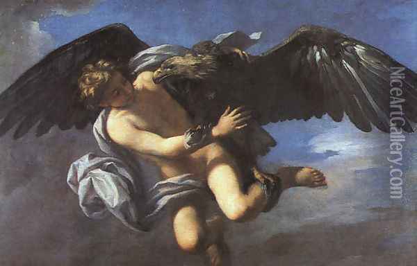 The Rape of Ganymede 1700 Oil Painting - Anton Domenico Gabbiani