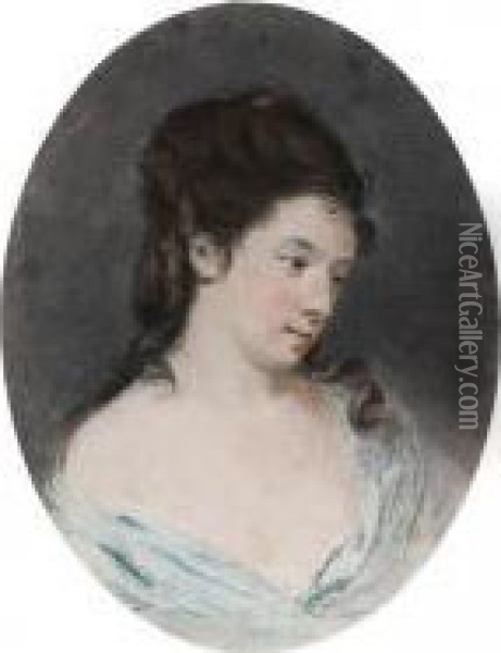 Portrait Of The Countess Of Farnham Oil Painting - Hugh Douglas Hamilton