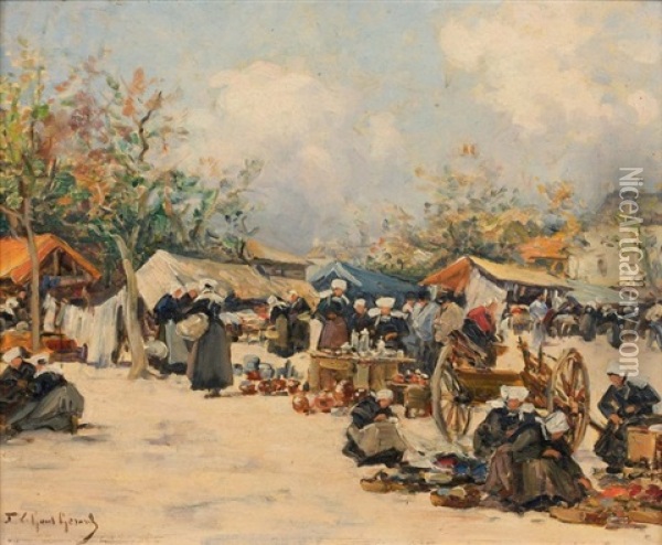 Marche Breton Oil Painting - Fernand Marie Eugene Legout-Gerard