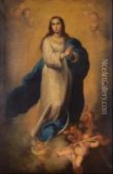 Maria Inmaculada Oil Painting - Bartolome Esteban Murillo