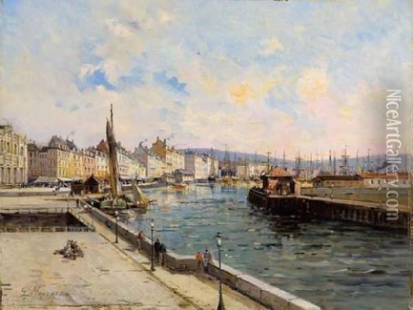 Vue Du Port Du Havre Oil Painting - Gustave Mascart