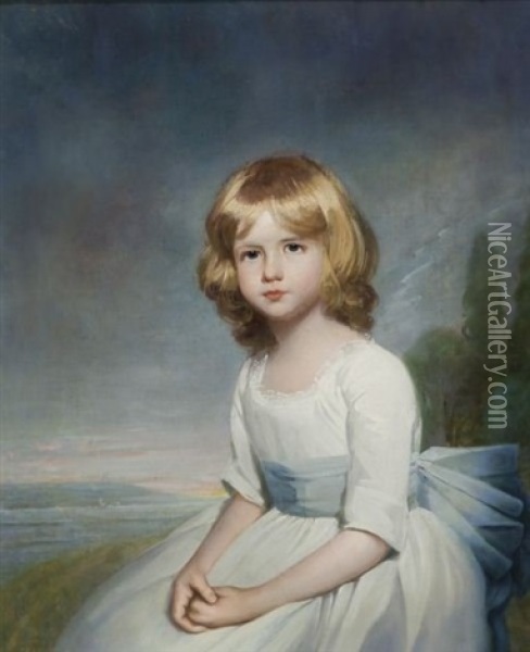 Portrait Of Margaret Holland Oil Painting - George Romney