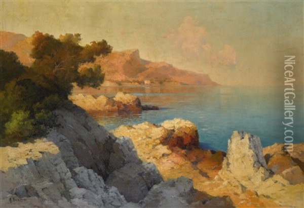 The Adriatic Sea Oil Painting - Alexei Vasilievitch Hanzen