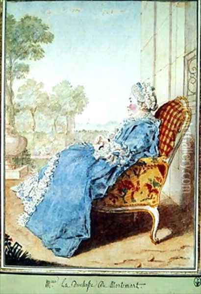 La Duchesse de Mortemart Oil Painting - Louis Carrogis Carmontelle