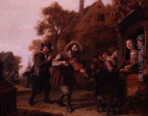The Blind Fiddler Oil Painting - Jan Victors