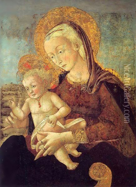 Madonna and Child Oil Painting - Pier Francesco Fiorentino