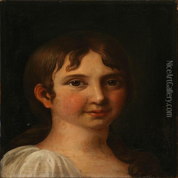 Portrait Of A Girl Oil Painting - Christian Gottlieb Kratzenstein-Stub