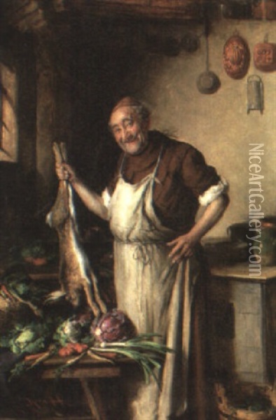 Der Klosterbruder Als Koch Oil Painting - Hermann Kern