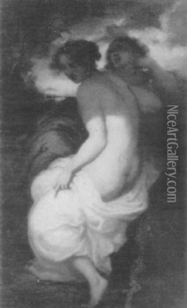 Draped Woman Oil Painting - Alexandre Marie Longuet