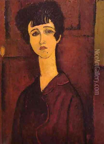 Portrait Of A Girl Victoria Oil Painting - Amedeo Modigliani