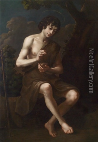 Der Heilige Johannes Der Taufer In Einer Landschaft Oil Painting - Francesco Curradi