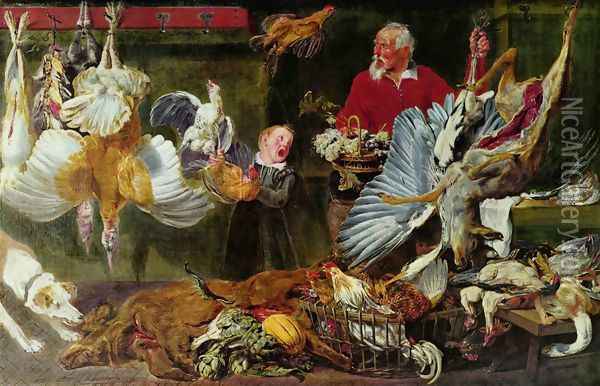 Venison dealers Oil Painting - Frans Snyders