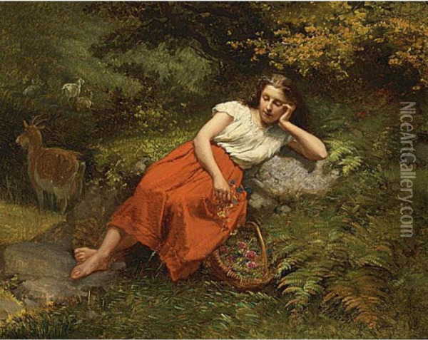 A Moment Of Rest Oil Painting - Theodore Gerard