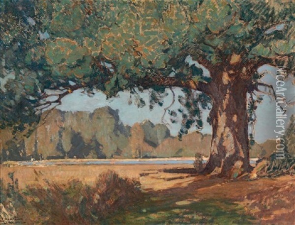 L'arbre Au Dessus De L'etang Oil Painting - Louis Jourdan