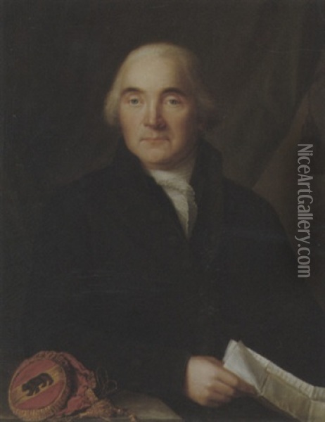Bildnis Von C. Freudenreich Oil Painting - Johann Daniel Caspar Mottet