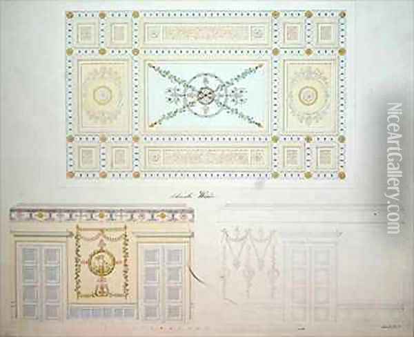 Decorative Designs for the Interior of the Beberbeck Palace Oil Painting - Johann Conrad Bromeis