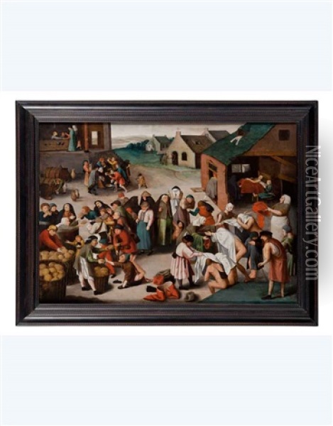 Misericordia (+ 6 Others; 7 Works) Oil Painting - Pieter Brueghel the Younger