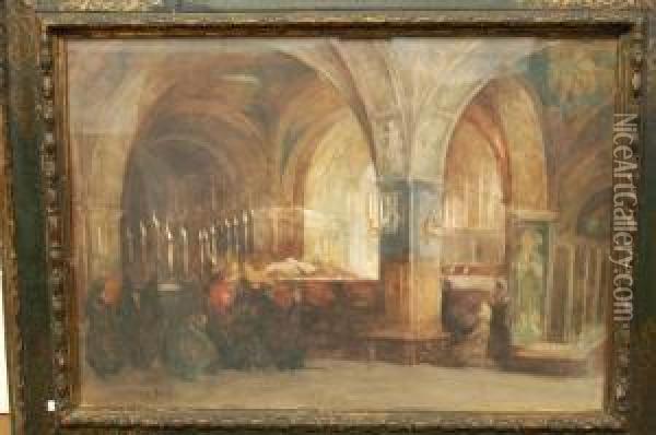 Venerdi Santo Oil Painting - Giuseppe Galli Bibiena