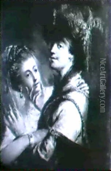Junges Paar In Orientalischer                               Kostumierung Oil Painting - Christian Wilhelm Ernst Dietrich