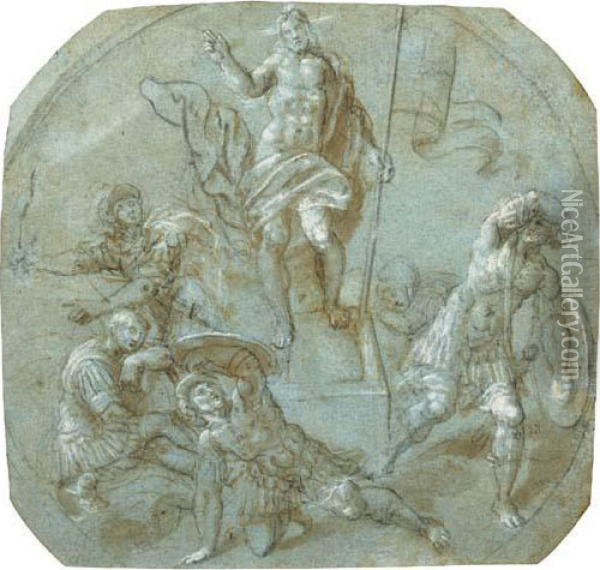 The Resurrection Oil Painting - Giovanni Da Monte