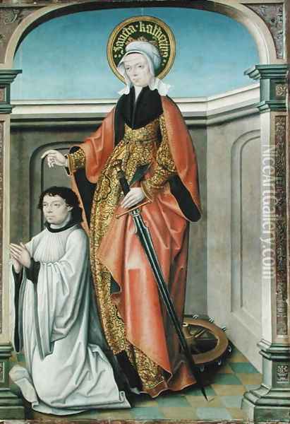 St. Catherine of Alexandria Oil Painting - Kappenberg The Master of