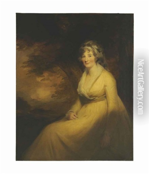 Portrait Of Lady Janet Sinclair, Lady Traill O'habbister And Rattar Oil Painting - Sir Henry Raeburn