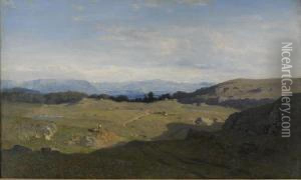 Sydlandskt Landskap Oil Painting - Pierre Thuillier
